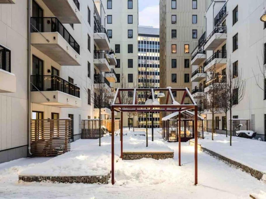 Modern Elegance I Hagastaden Appartement Stockholm Buitenkant foto